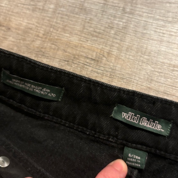 Wild Fable black highest rise baggy jeans - Picture 2 of 3